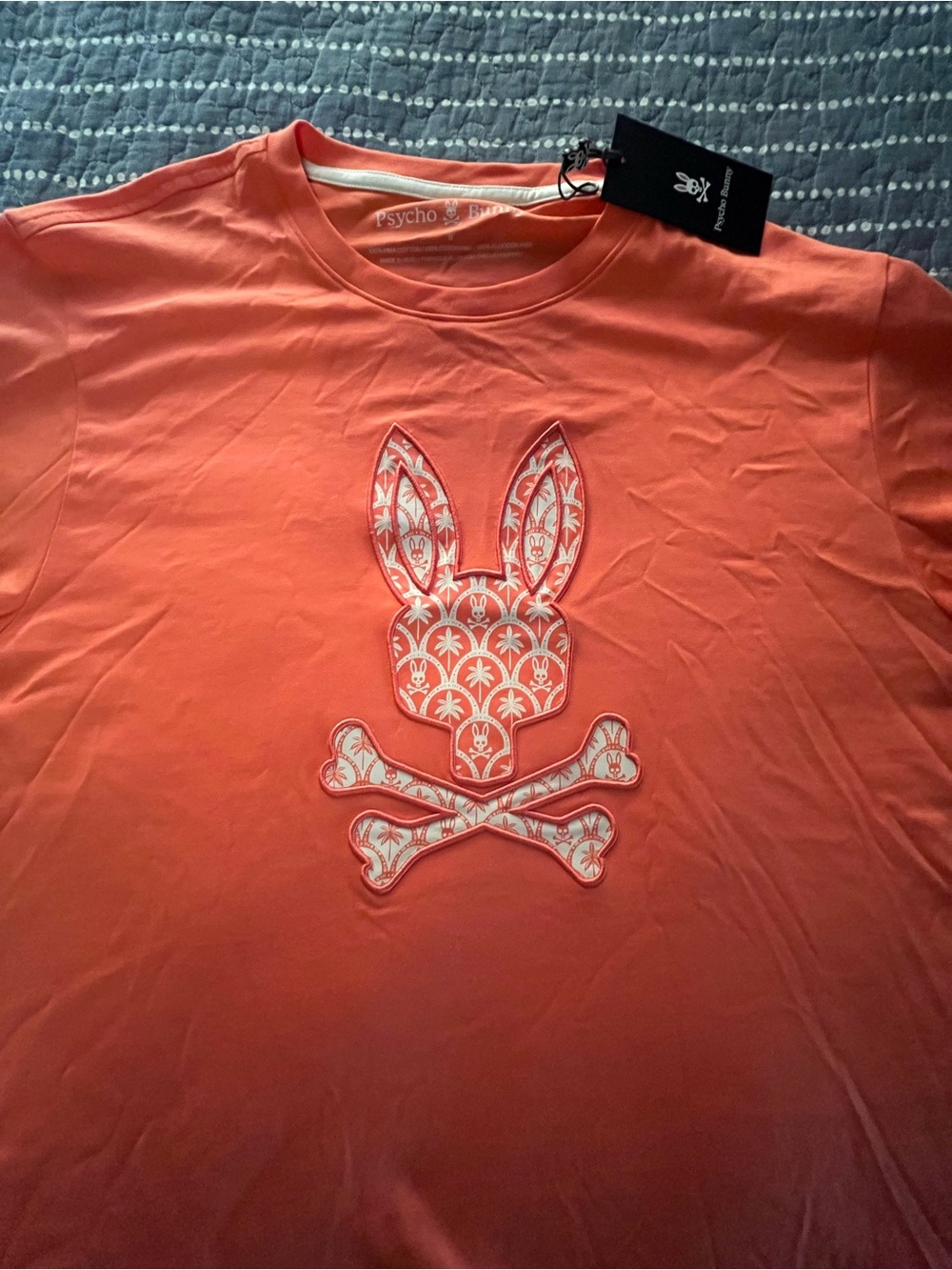 Psycho Bunny Orange Brad Crew Neck T-Shirt